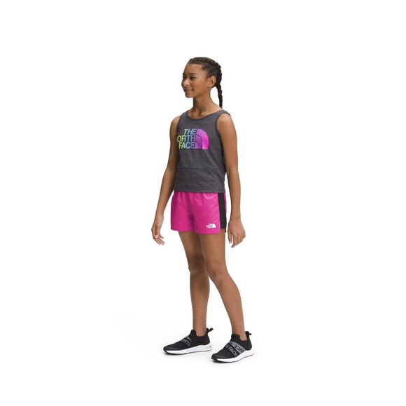 THE NORTH FACE Girls' Never Stop Run Short, Linaria Pink, Large Regular - Picture 1 of 3